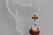 Cute Enamel Ghost in Jack O' Lantern Pumpkin Earrings