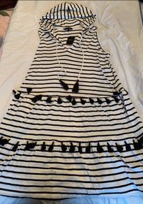 Next Striped Hooded Dress Size 16 with Tags