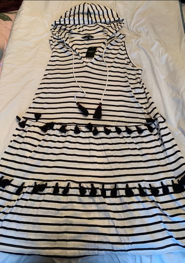 Next Striped Hooded Dress Size 16 with Tags