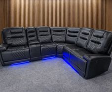 Halifax Leather Electric Recliner Corner Sofa - USB Ports - LED LIGHTS - CUP HOLDERS