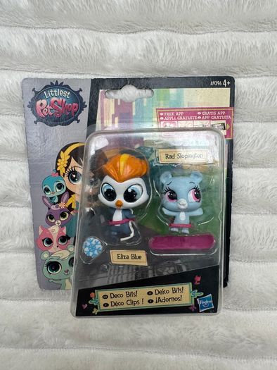 Littlest Pet Shop LPS Eliza Blue & Rad Slopington Damaged Box Please see pictures
