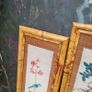 Antique handpainted bamboo screen Image 2