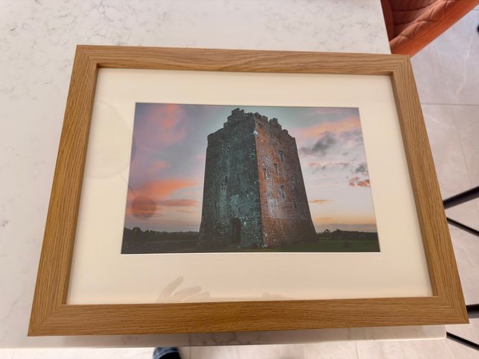 Framed Original print Lackeen Castle