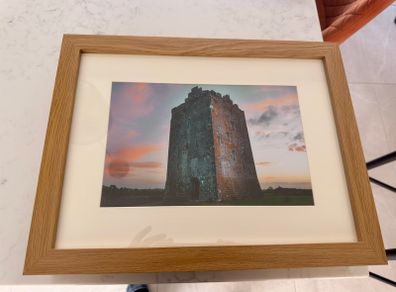 Framed Original print Lackeen Castle