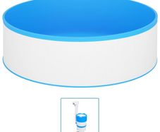 Splasher Pool with Hanging Skimmer and Pump 350x90 cm White