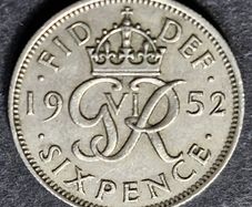 Great Britain 1952 sixpence coin !!