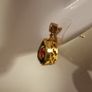 Gold Plated Sterling Silver Nebula Quartz Pear Drop Earrings Image 9