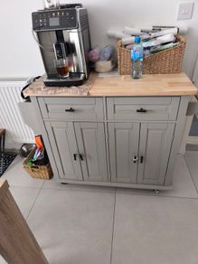 Kitchen Trolley Island With Wheels Grey