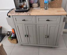 Kitchen Trolley Island With Wheels Grey