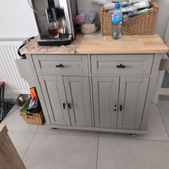 Kitchen Trolley Island With Wheels Grey