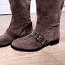 Tods Brown Knee High Suede Buckle Boots Size 36.5 EU Image 3