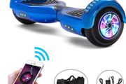 Self-Balancing Electric Scooter Hoverboard 6.5 Inch Bluetooth Speaker With Two Wheels Skateboard Blue