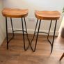 Wood & Metal stools Image 3