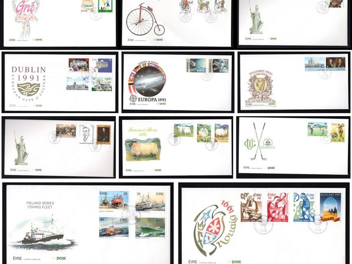 Collection 1991 Ireland Commemorative Stamps An Post First Day Cover (FDC). Collection of 11 covers.