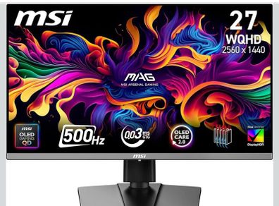 Msi Mag 272qp Qd-oled X50 27-inch Wqhd Gaming Monitor