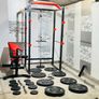 Olympic weight bar power rack bench dumbbells Image 2