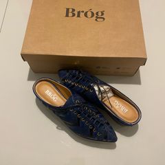 Brog Shauna Mule Navy Applique