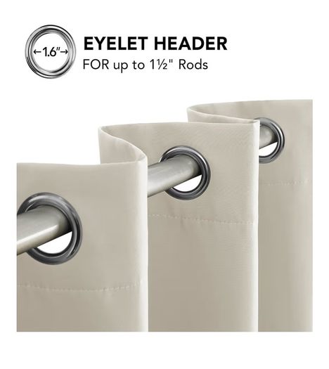 Light beige black out curtains 54" x 46"