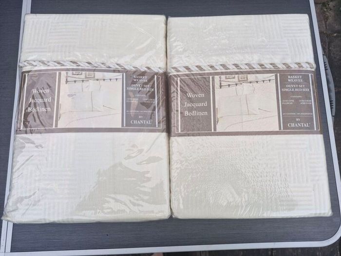 Cream Duvet Set for Single Bed