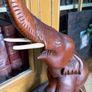 Large pair of wooden elephant lamps Image 4