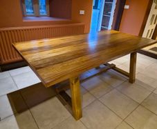 Solid teak table