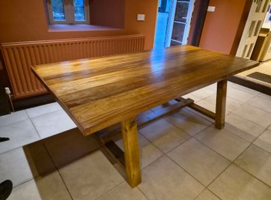 Solid teak table