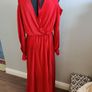 New red satin special occasion dress size Medium Image 8