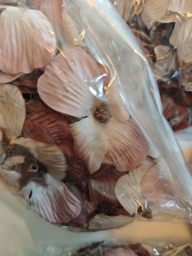 brown beige mixed artificial flowers heads faux fake