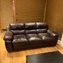 brown leather sofa Image 4