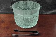 Crystal ice bucket and Tongs