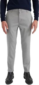 DeFacto Men's Chino Pants - Stylish and Comfortable Men's Pants - Classic Chino Pants for a Fashionable Look and Highest Wearing Comfort Slim Fit, Grey, Size 40, XXL