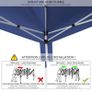 3x3m Popup Gazebo Marquee Party Tent Pavilion Blue with 4 Sides Image 6