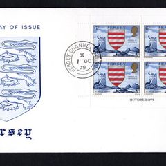 1979 Jersey 6p Parish of Grouville Definitive Stamps Booklet pane First Day Cover (FDC)
