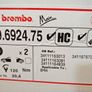 BMW E39 Front Grooved Brake Discs BREMBO 296mm UV Coated, High Carbone Image 5