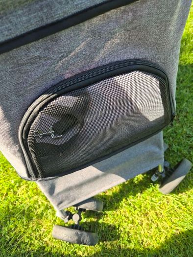 Trixie Grey Dog Buggy Stroller (Quick-Fold, Max 11kg)