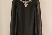 Black chiffon dress