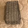 Grey wicker storage basket Image 3