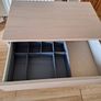IKEA MALM 3-Drawer Chest of Drawers (Oak Veneer) + 4 Drawer Organisers Image 4