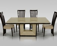 Marble Dining Room Table and Chairs