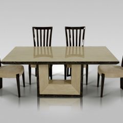 Marble Dining Room Table and Chairs