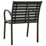 Garden Chairs 2 pcs Steel and WPC Black Image 5