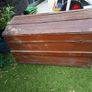 Wooden and metal domed steamer chest Image 2