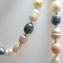 Vintage very long Necklace of Real Pearls Freshwater Pearls  Multicolor length 45" Image 4