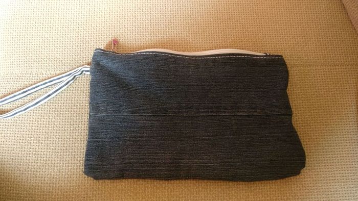 Brand new, denim NICE vanity bag
