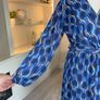 Ladies Blue Faux Wrap Midi Dress from Kate & Pippa Image 6