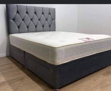 New Stylish single ,Double 4ft, 4ft6, King 5ft And 6ft Superking Sizes Divan Beds Instock. Drawers And Optional Tufted Mattresses Available. Free Delivery
