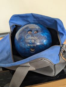 bowling ball and bag