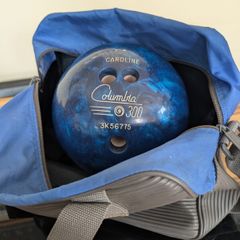 bowling ball and bag