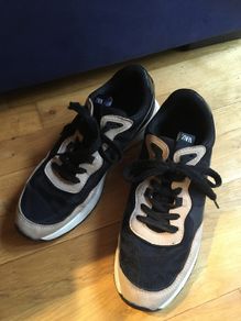 ZARA Contrast Mesh Trainers 41   Sneakers Beige Black