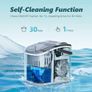 Ice Maker Machine Countertop Ice Cube Maker with Portable Handle, 9 Ice Cubes in 6 Mins, Self-Cleaning Compact Ice Maker 12 kg in 24 Hrs, with Ice Scoop and Basket for Home/Kitchen/Office/Bar Image 6